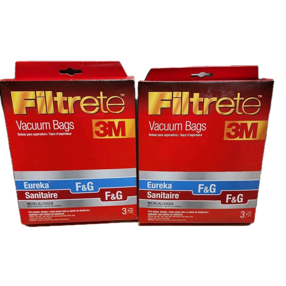 3M Filtrete Vacuum 5 Total Bags Eureka Sanitaire F‎ & G  Micro Allergen 67715